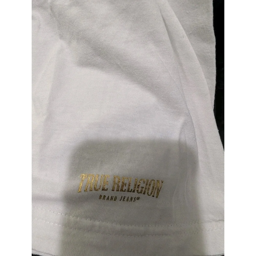 True Religion T Shirt Adult Medium M‎ White Short Sleeve Crew Neck Mens